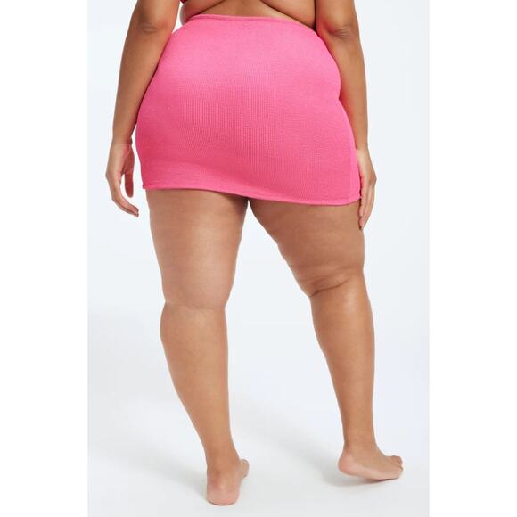 Good American Always Fits Mini Skirt Bright Pink Barbiecore Plus 2x - 3x - Picture 6 of 7